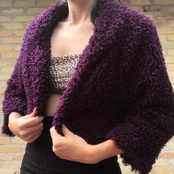 y2k cropped poodle coat ๐ฉ fran fine energy! - Picture 1 of 3